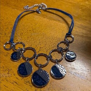 Elegant Silver and blue Women's Necklace